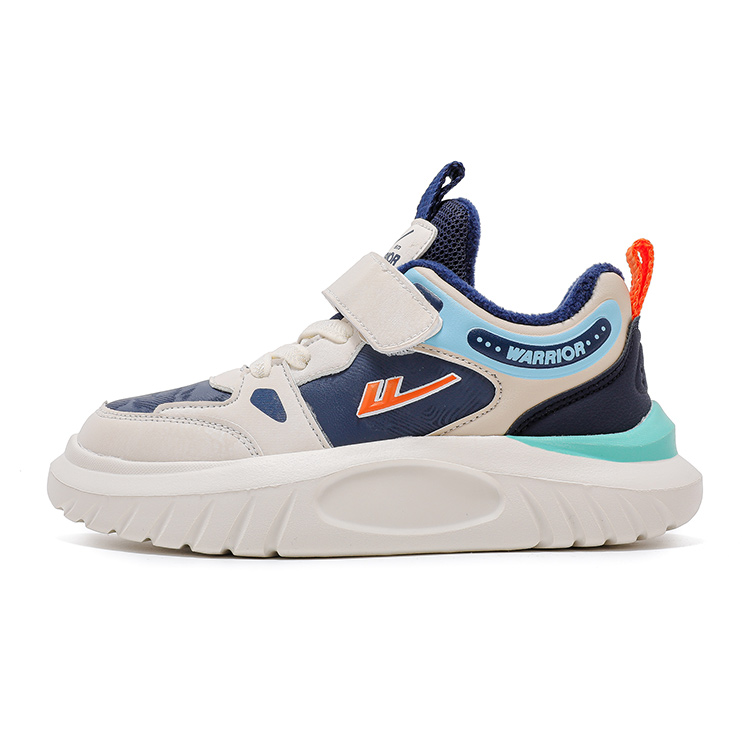 

Warrior Теплые детские беговые кроссовки, черный/серый/оранжевый (с флисовой подкладкой)