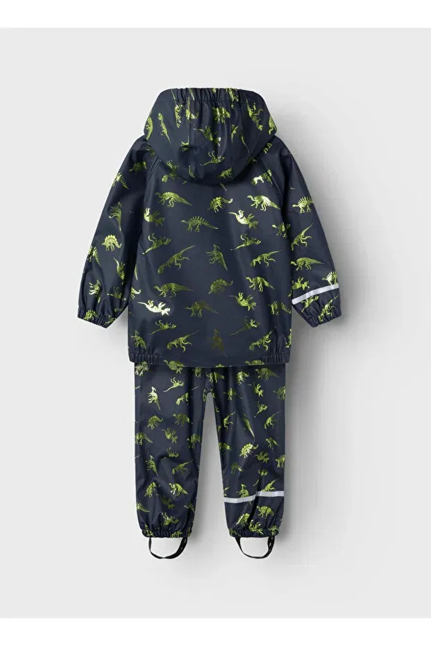 Детское пальто для девочек с узором Name It, Navy Blue — фото 4
