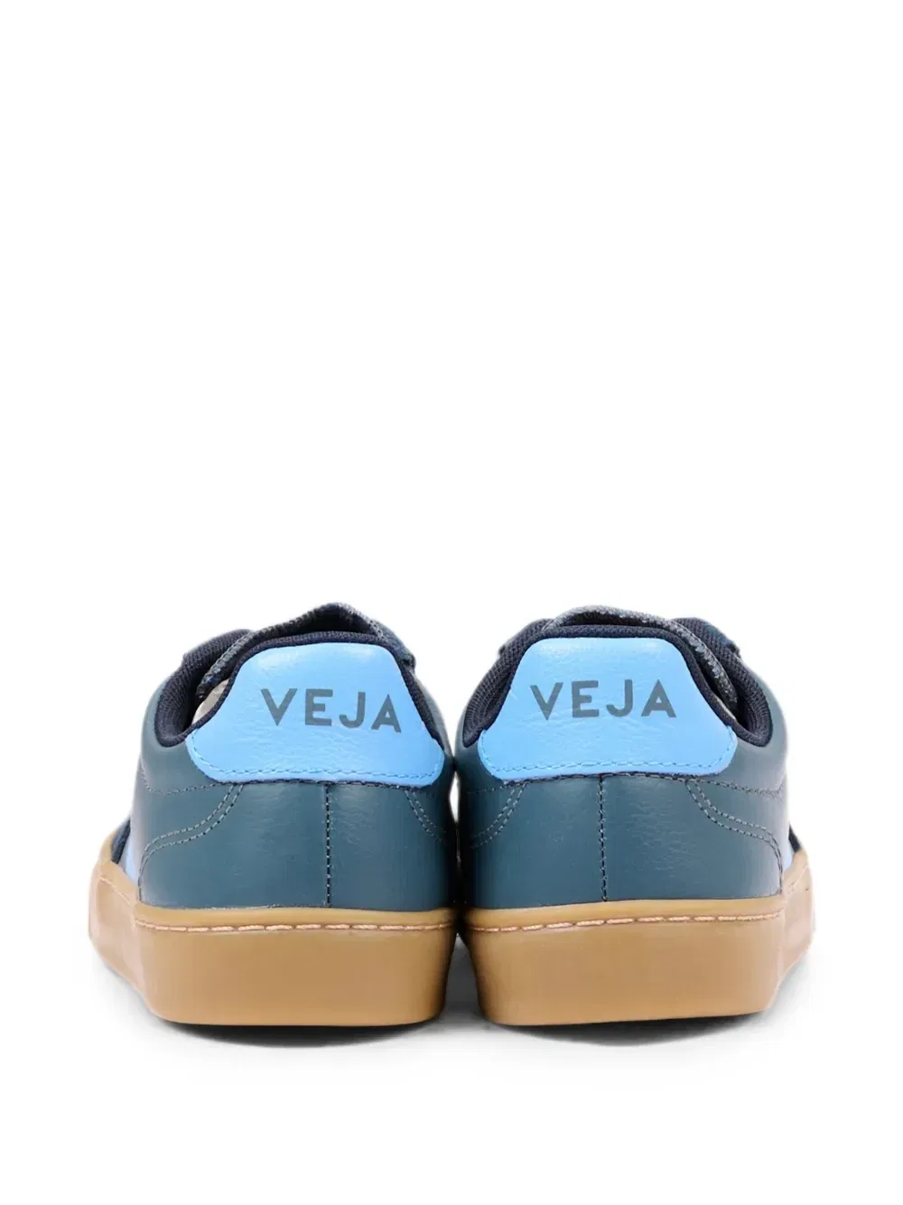 Кеды Volley на шнуровке из кожи Veja Kids, синий — фото 2
