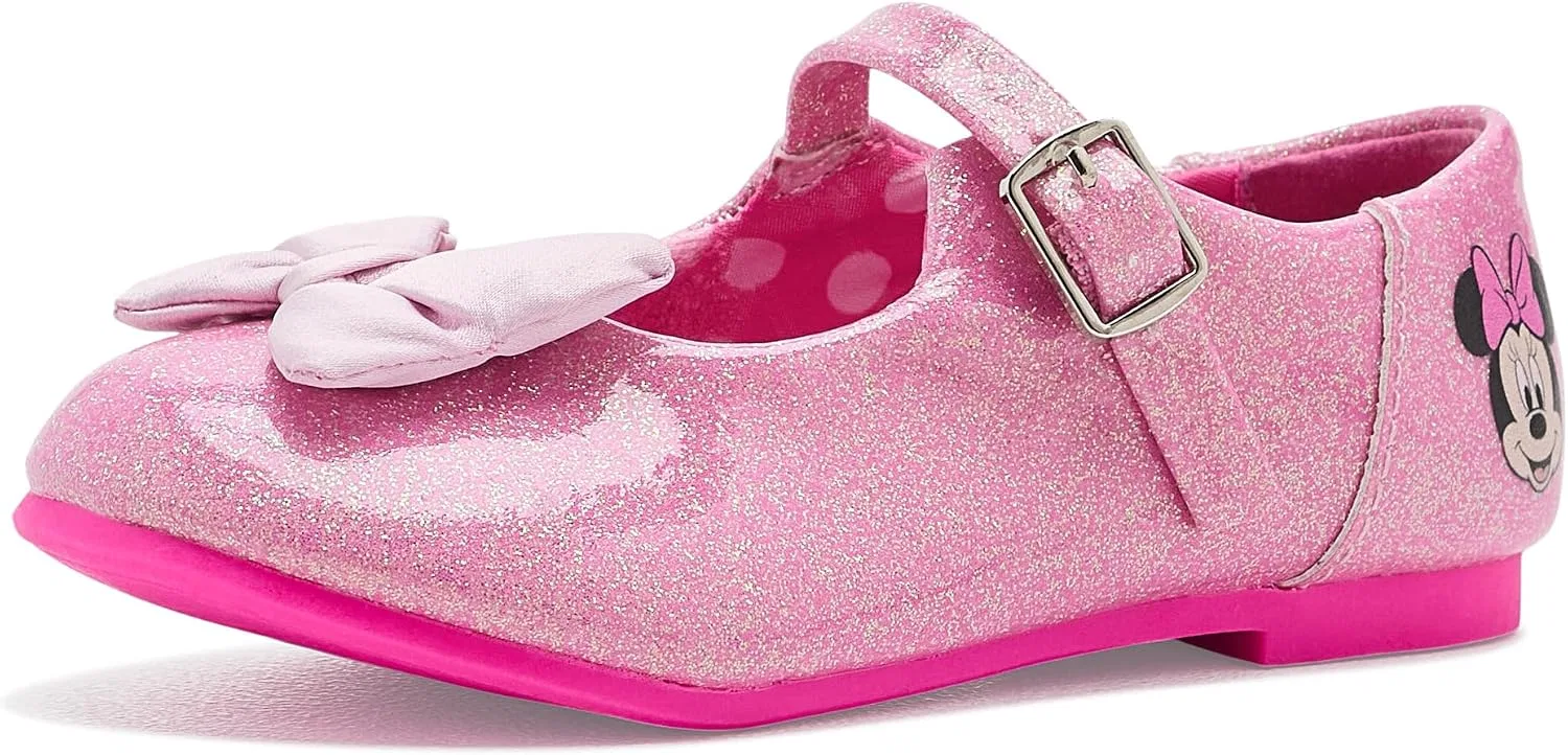 Детские балетки для девочек с принтом Minnie Mouse Ground Up, Hot Pink