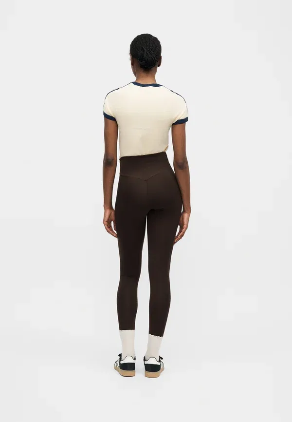 Брюки из хлопка и эластана Adidas Originals, кофейный — фото 4