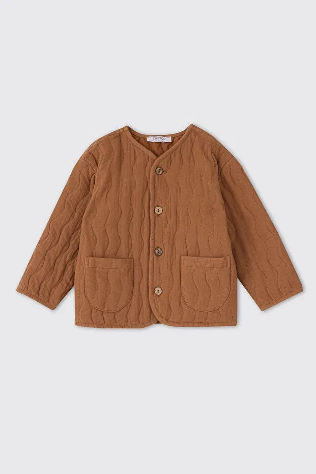Детское для девочек стеганое жакет Panço, Brown