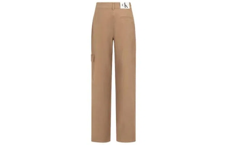 Женские карго-брюки с утилитарным стилем Calvin Klein, Coffee Brown — фото 3