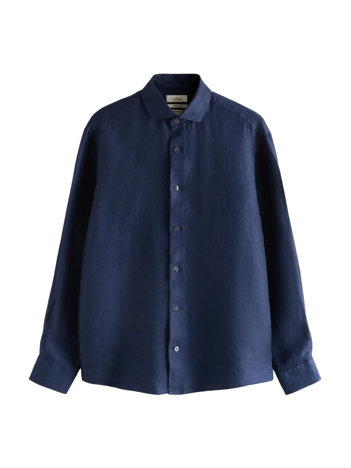 Рубашка Next Regular fit Button Up Shirt Signature темно-синего цвета