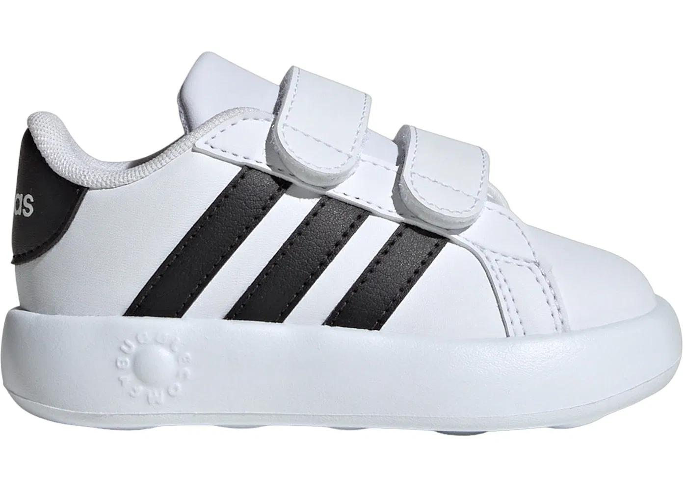 Детские кроссовки с удобной подошвой Adidas Grand Court 2.0, Cloud White Core Black Cloud White