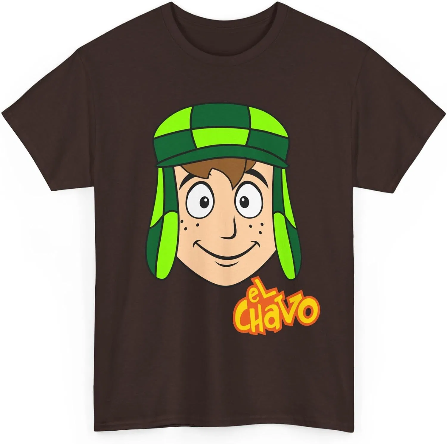 Мужская футболка с принтом El Chavo del 8, тёмно-шоколадный — фото 3