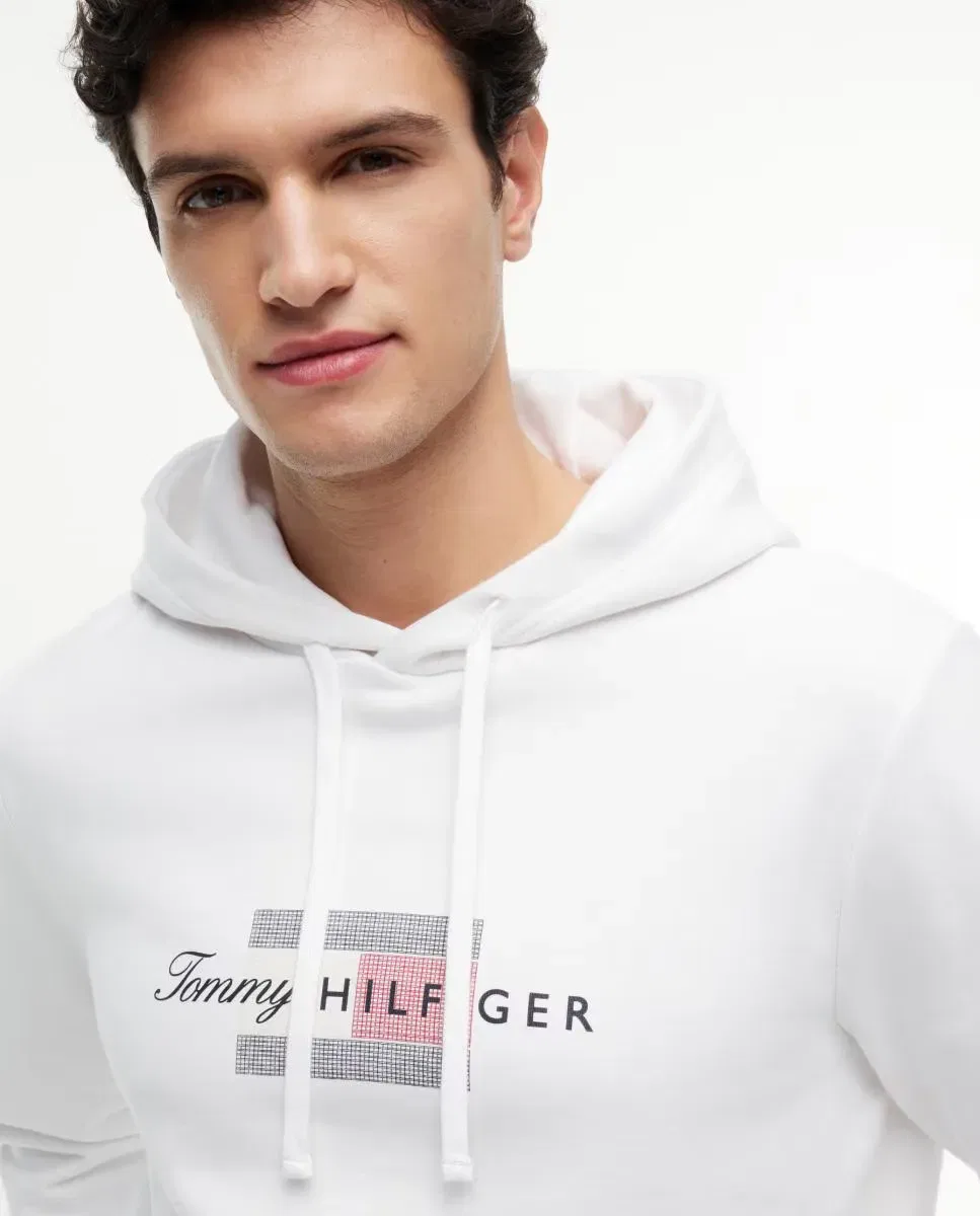 Мужская худи с капюшоном Tommy Hilfiger, Blanco — фото 3
