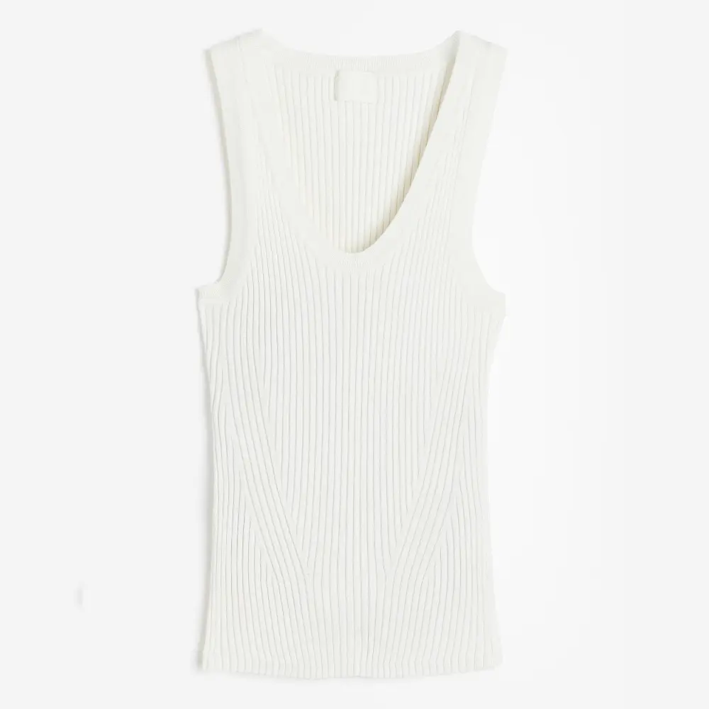 

Топ H&M Rib-knit Tank, белый