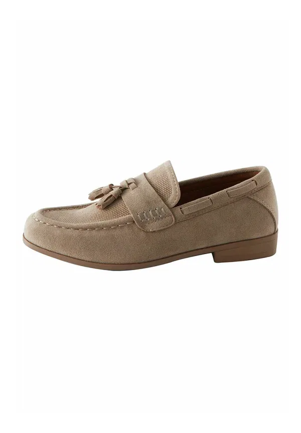 Лоферы велюровые Loafers wide fit g - slip-ons Next, Beige, бежевый
