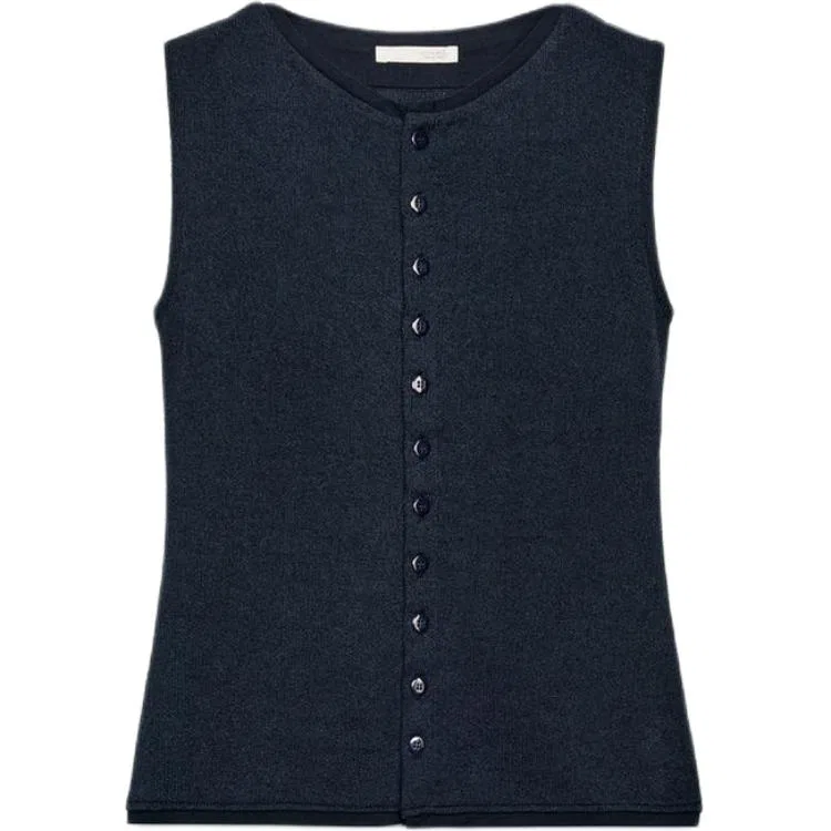Женский топ-майка с круглым вырезом Sea Blue ZARA, Sea Blue