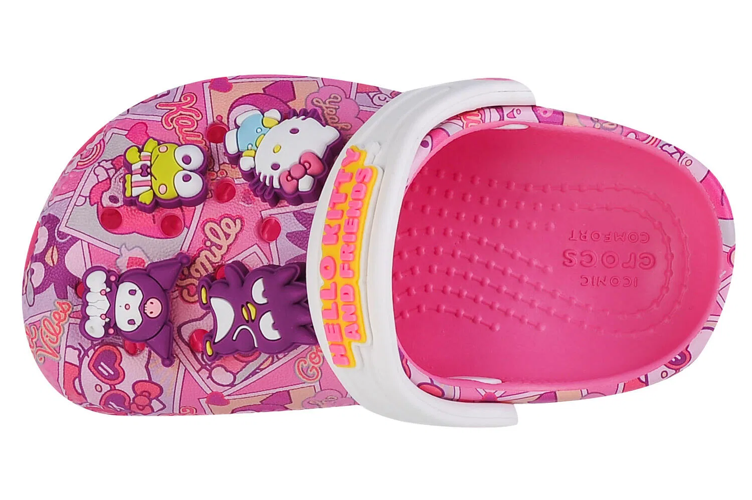 Детские сабо с принтом Hello Kitty And Friends Classic Clog Crocs, Rosa — фото 3