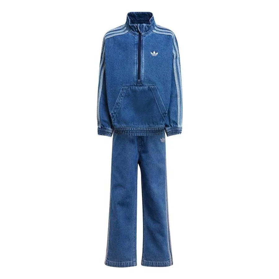 Детский спортивный комплект из денима с моделью Denim Set JC7871 adidas, Синий — фото 2
