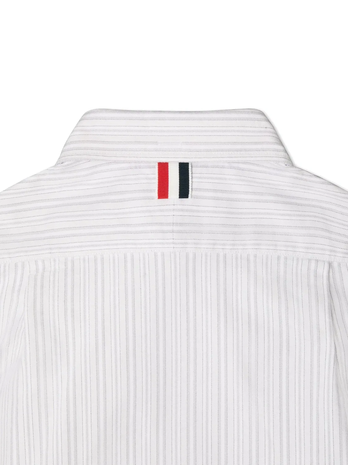 Рубашка оксфорд в полоску Thom Browne Kids, белый — фото 4