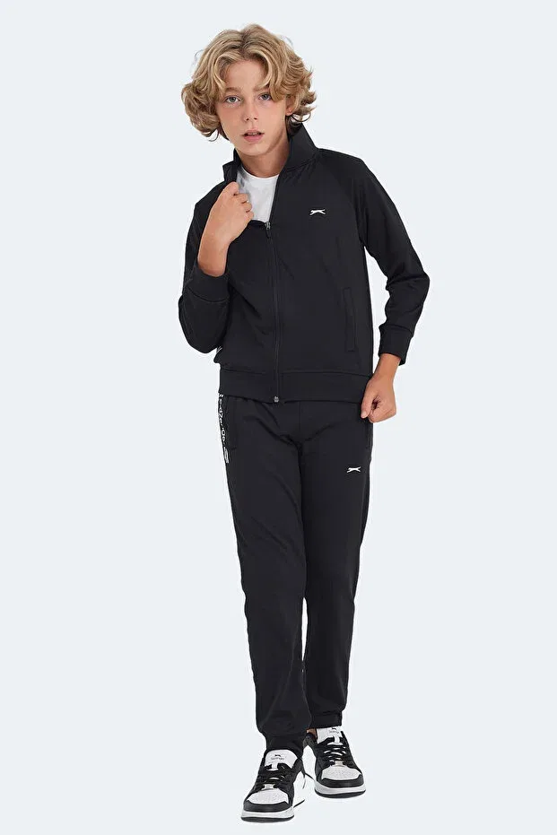 Детский спортивный костюм для девочек с длинным рукавом Slazenger, Black — фото 3