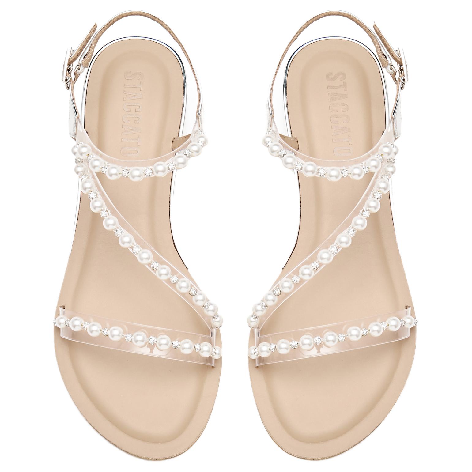 Римские сандалии 2 см Women's Moonlight Silver White Staccato — фото 4