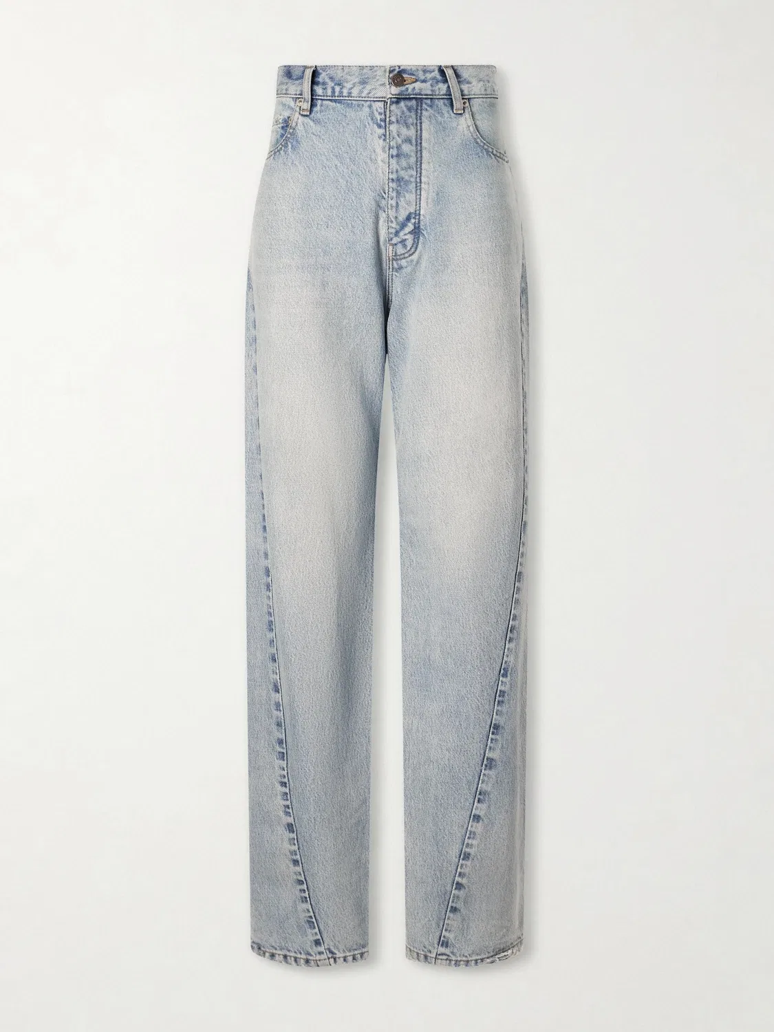 Джинсы прямого кроя Twisted Seam BALENCIAGA, синий