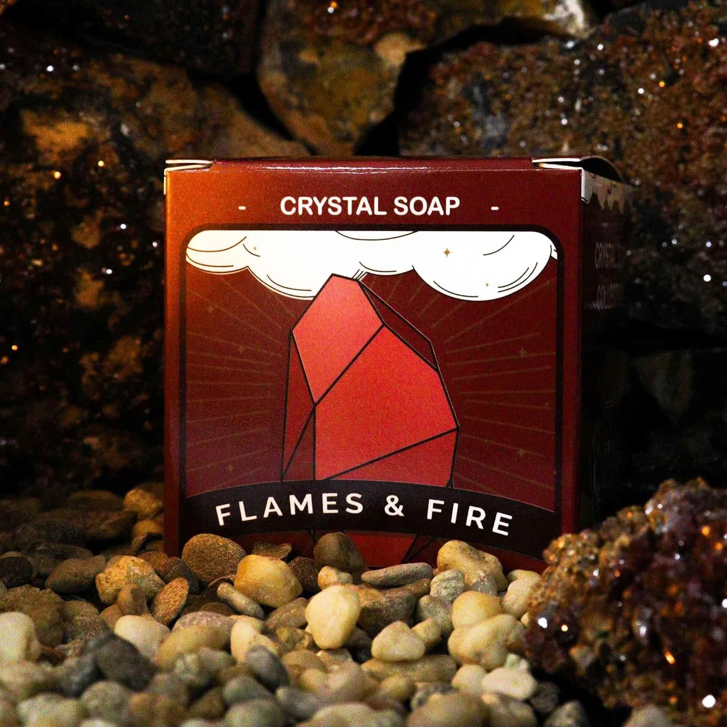 Твердое мыло Crystal Soap с минералом внутри, Fire, Ancient Wisdom, 300 г — фото 4