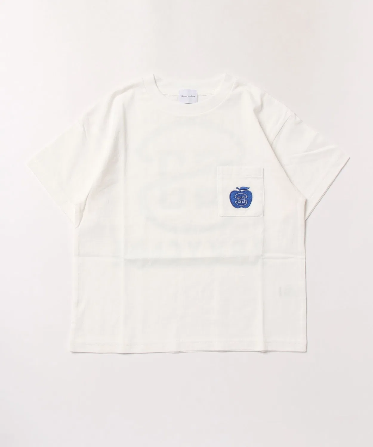 Детская футболка с принтом APPLE Pocket Tee GROOVY COLORS, Белый