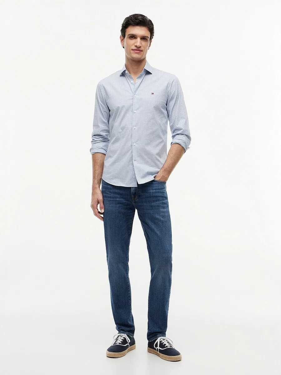 Джинсы TOMMY HILFIGER Regular Jeans 'Denton Whiskered Straight' темно-синего цвета — фото 3