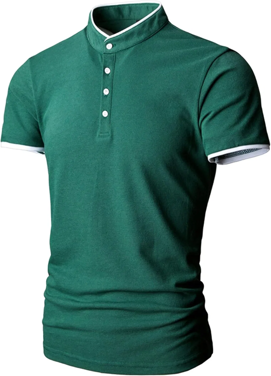 Мужская классическая поло с коротким рукавом Cotton, Green