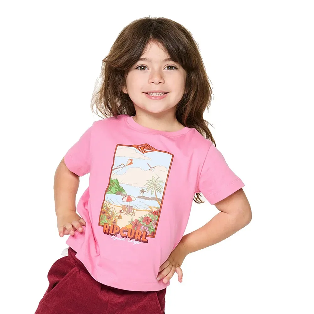 Детская футболка с коротким рукавом Surf Vista Rip curl, Pink