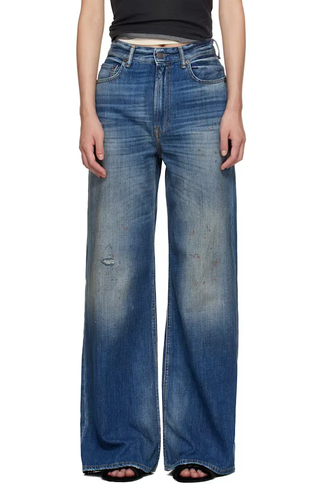 Синие джинсы стандартного кроя Acne Studios