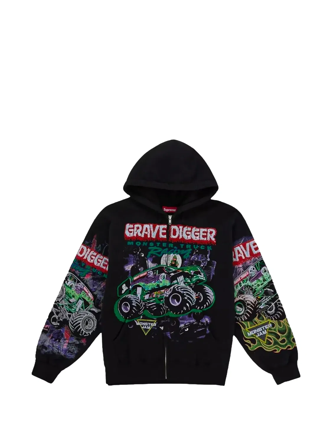 Худи Monster Jam Grave Digger Supreme, черный