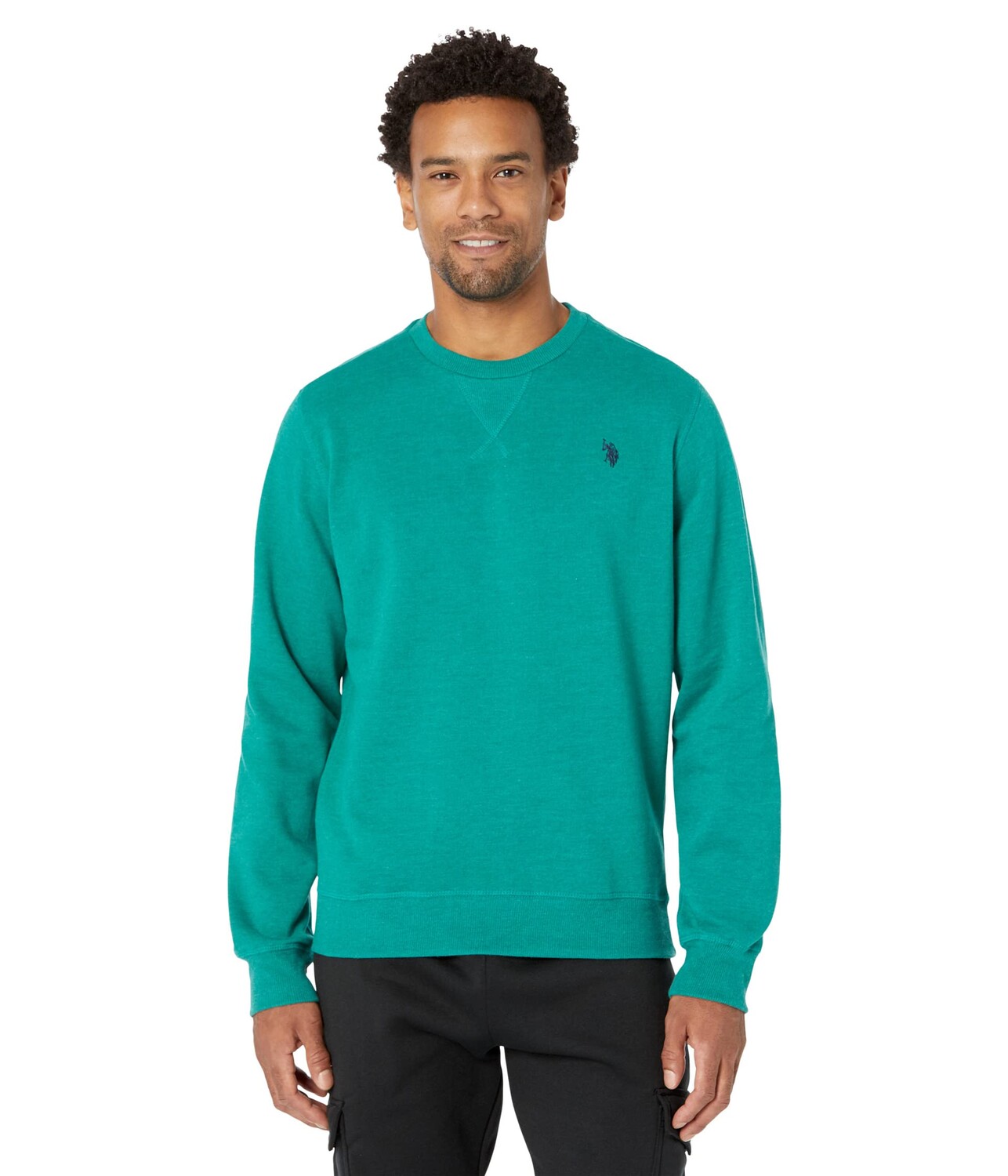 

Пуловер U.S. POLO ASSN., Long Sleeve Popover Crew Neck Fleece Sweatshirt, Зеленый, Пуловер U.S. POLO ASSN., Long Sleeve Popover Crew Neck Fleece Sweatshirt