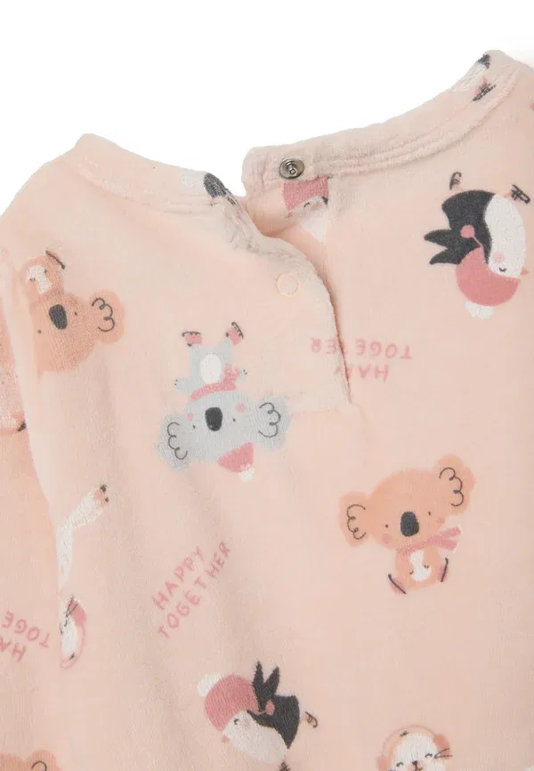 Комплект пижамы с принтом Pyjama set Ovs, Beige, бежевый — фото 3