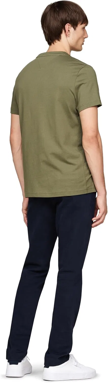 Мужская футболка с вышитым логотипом Tommy Hilfiger, Battle Green — фото 4
