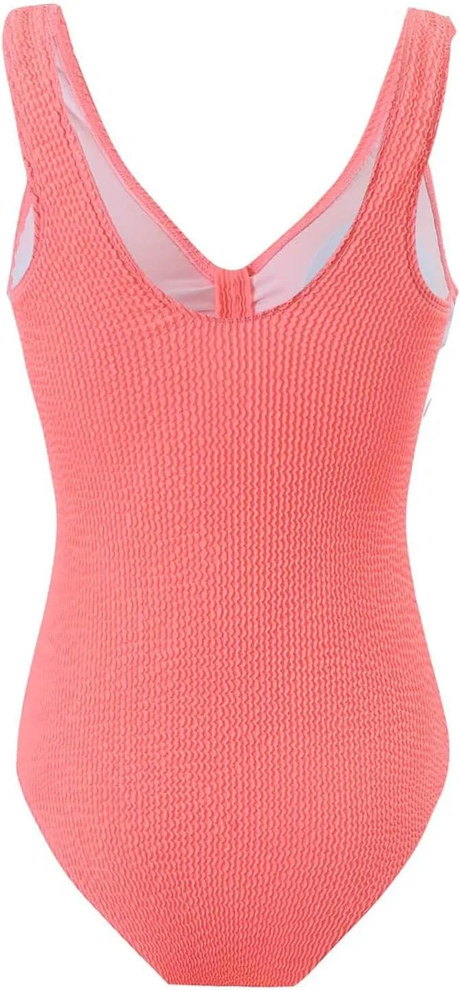 Женский слитный купальник с утяжкой живота Push Up, Pink — фото 2