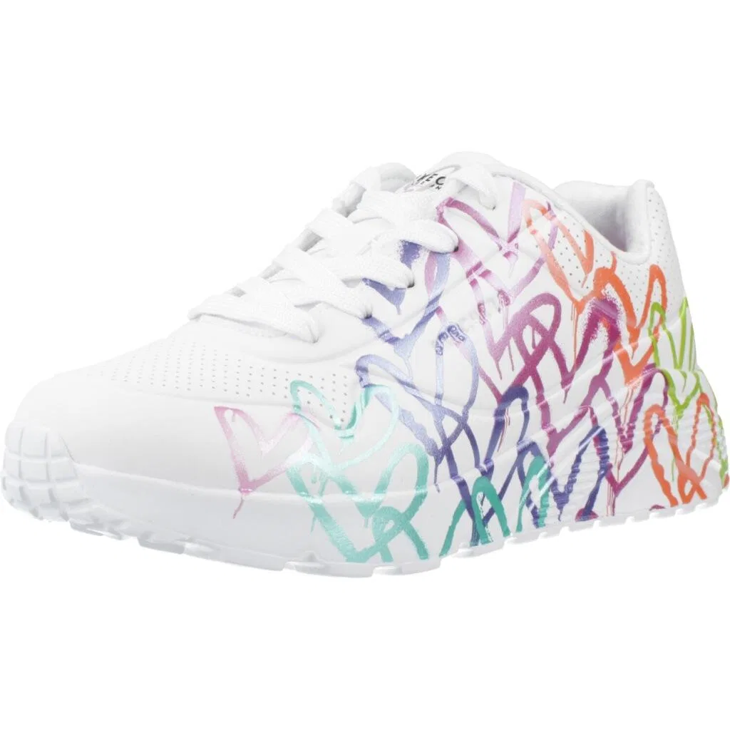 Детские кроссовки для девочек с принтом Uno Lite Metallic Joy Skechers, Bunt
