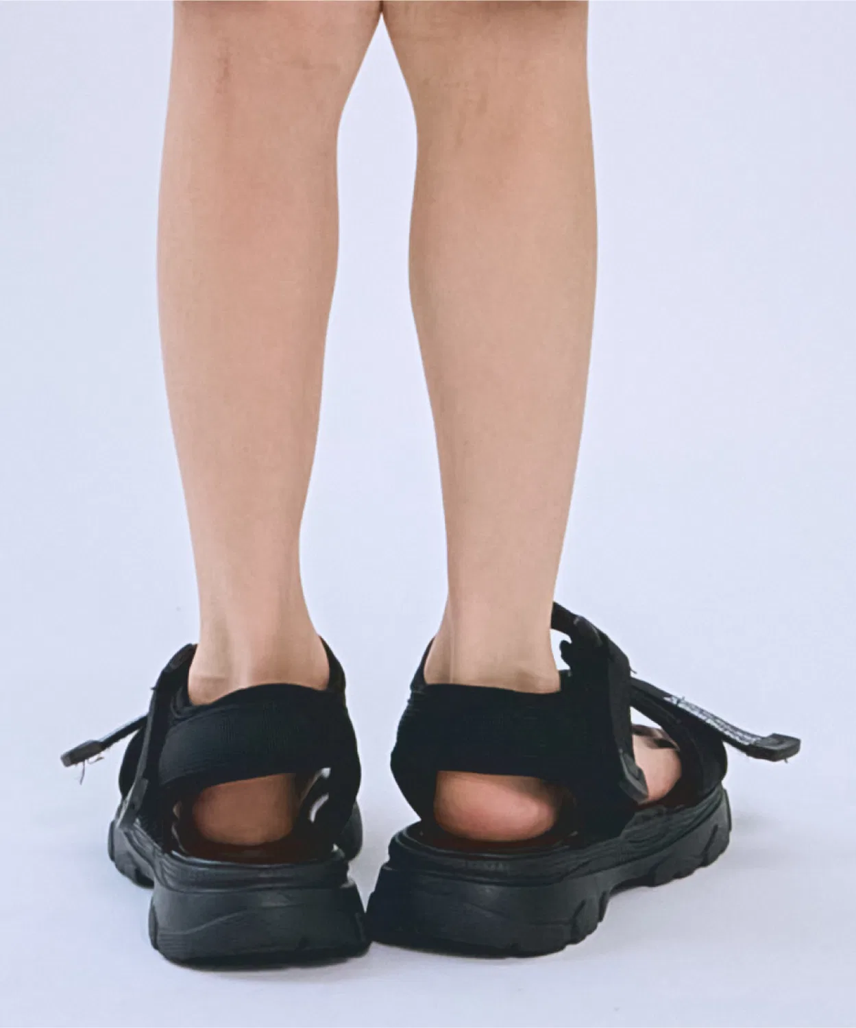 Детские спортивные сандалии с ремешками на липучке minimal, Black — фото 4