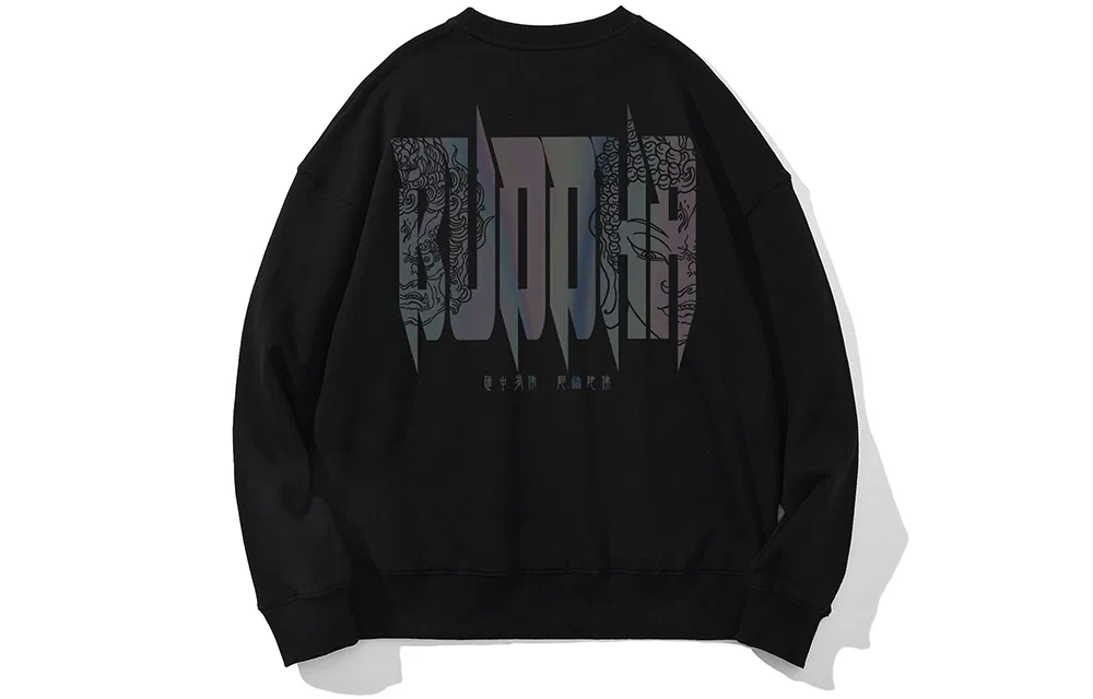 Детский свитшот свободного кроя с круглым вырезом Black SANSYAS — фото 3