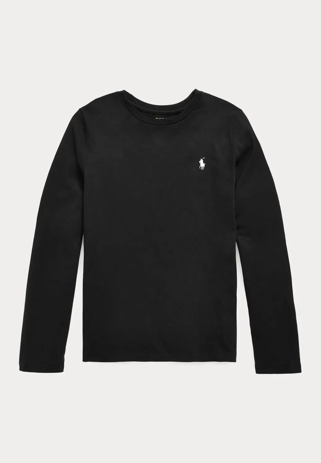 Футболка с длинным рукавом из хлопкового трикотажа, размер 7-14 лет Polo Ralph Lauren, Black