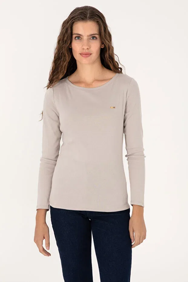 Женские свитшот с длинным рукавом U.S. Polo Assn., Stone