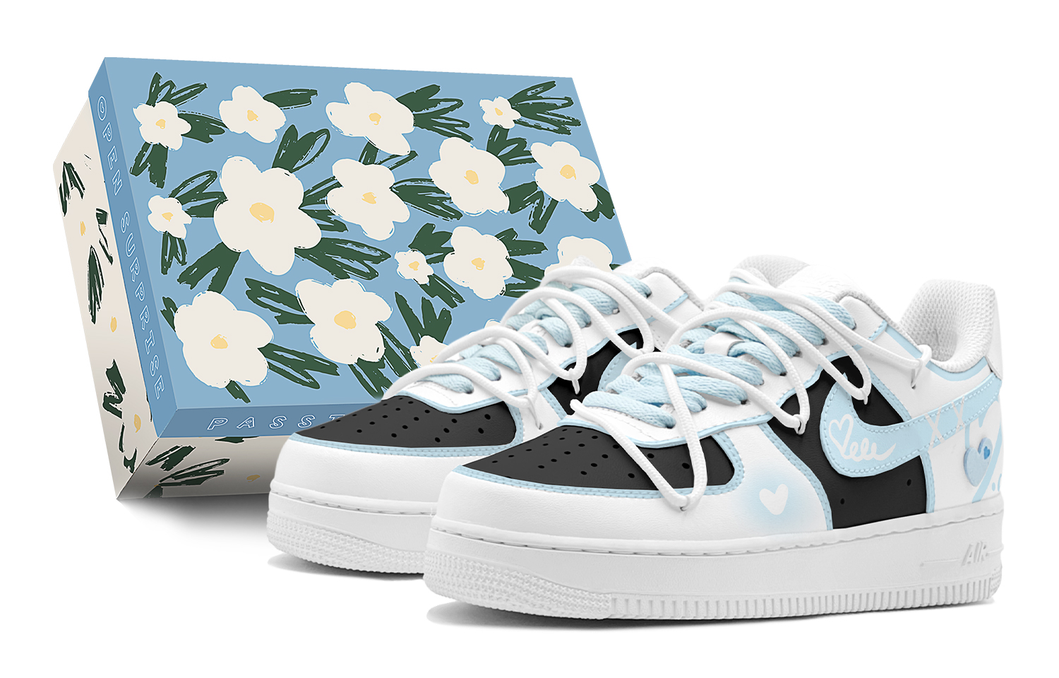

Детские кроссовки для скейтбординга Air Force 1 Low Top для подростков Nike, черный
