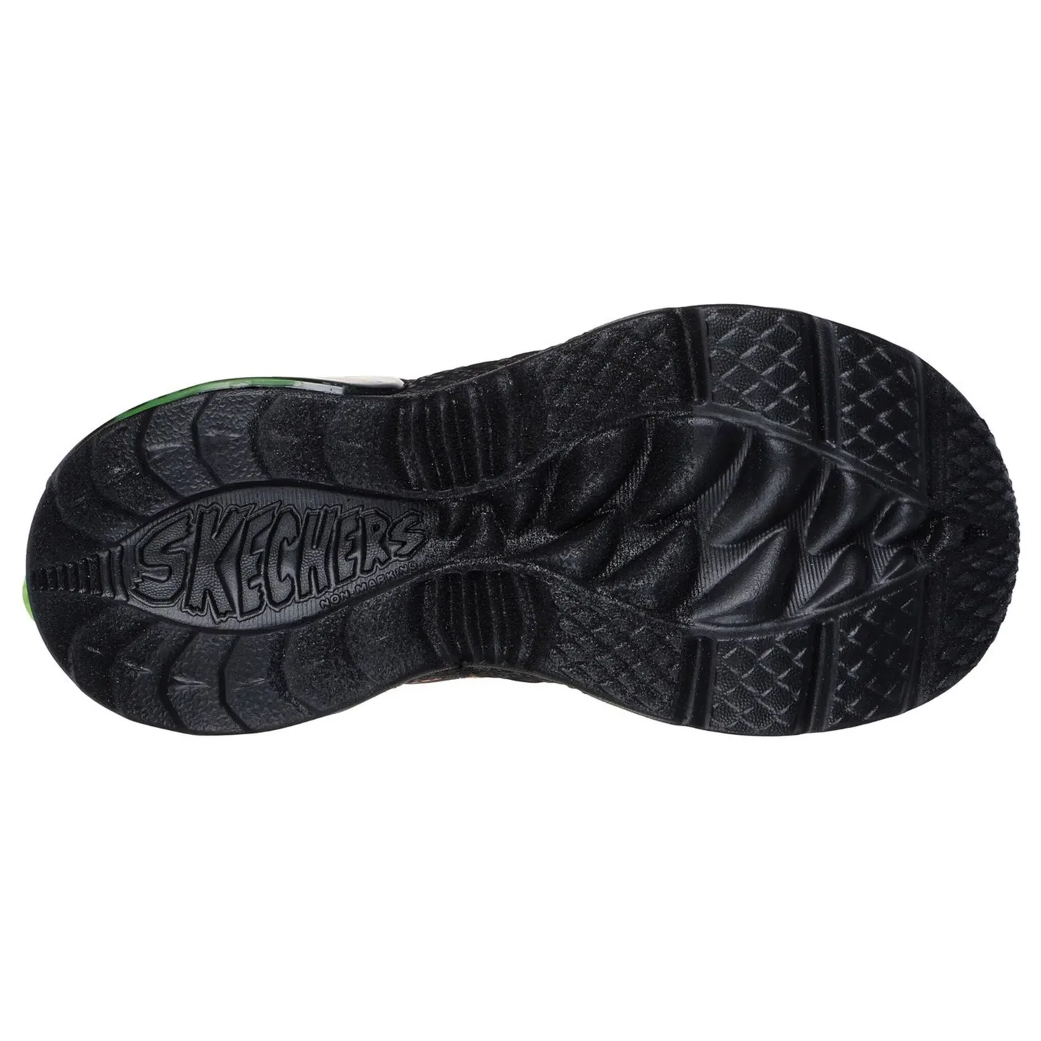 Детские кроссовки с мотивом Skechers, Black/Lime — фото 3