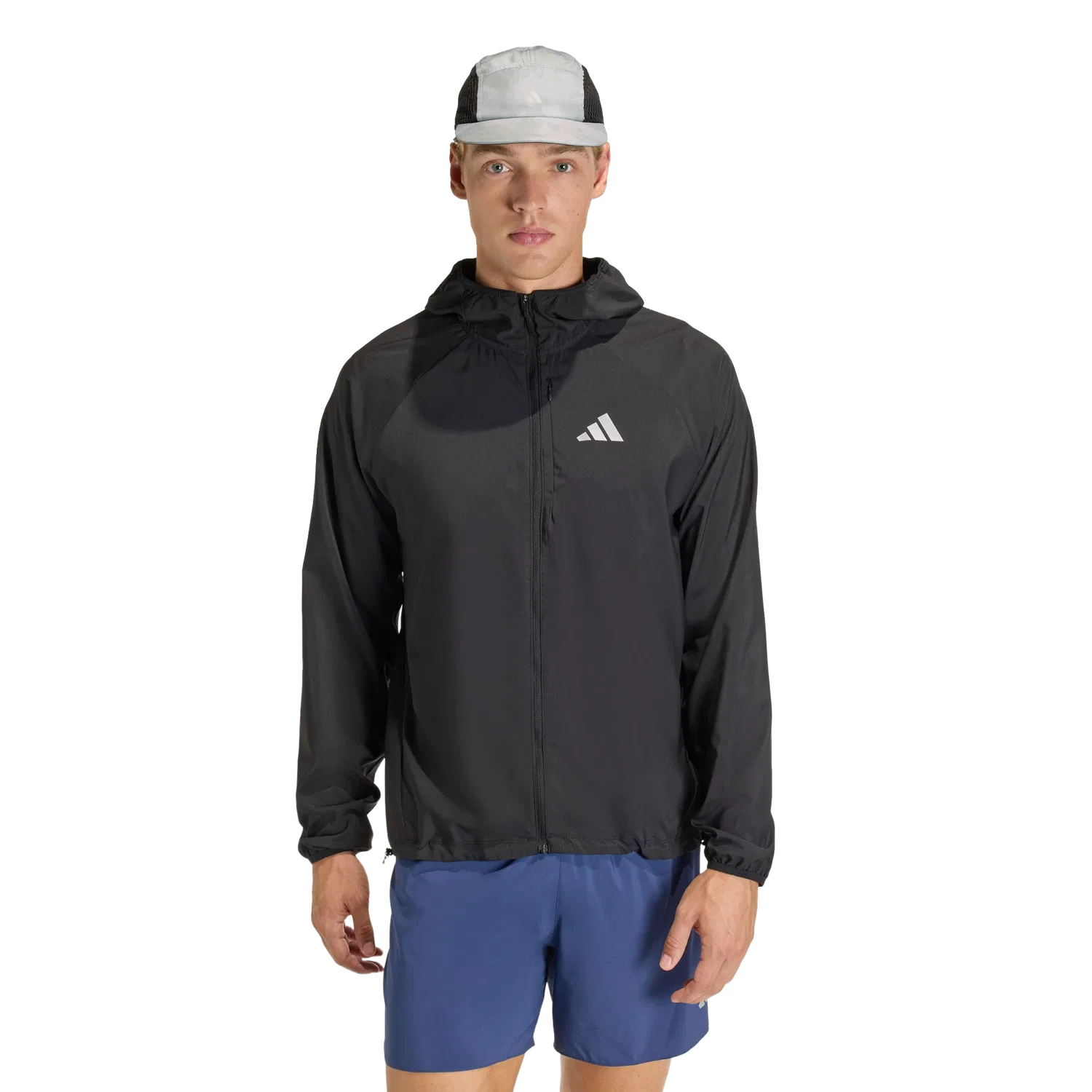 Мужская спортивная куртка для бега Adidas, черный — фото 2