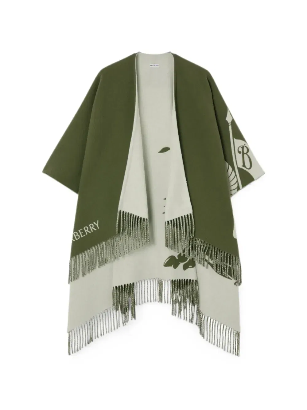 Кашемировый кейп Knight BURBERRY, зеленый