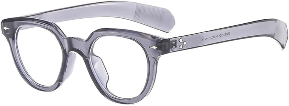 

Ретро круглые солнцезащитные очки для женщин и мужчин, модные, с красочной оправой и заклепками, винтажные солнцезащитные очки с защитой от УФ-излучения UV400 TYUVIVO, Grey Clear