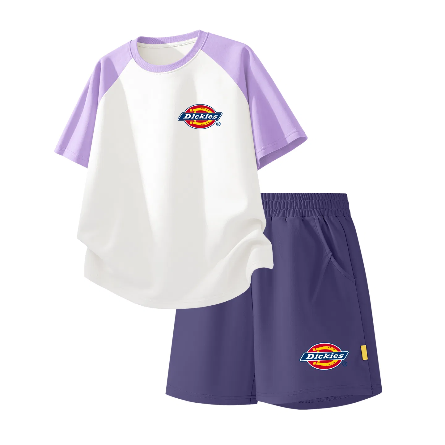 Детский спортивный комплект из 2 предметов Standard K Purple White+Standard K_Bottom Right Plum Purple Dickies, Purple White/Plum Purple