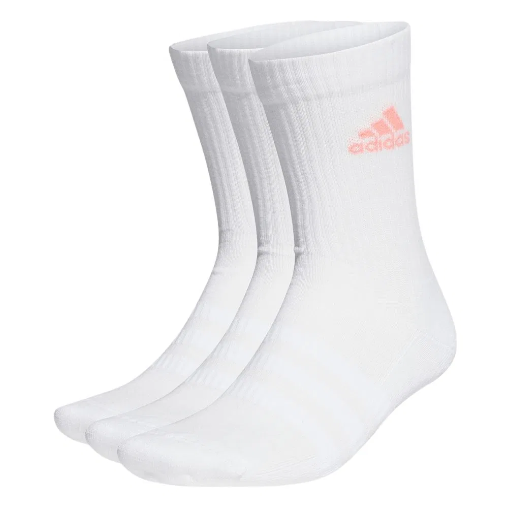 Детские носки с логотипом Adidas, комплект из 3 пар, белые