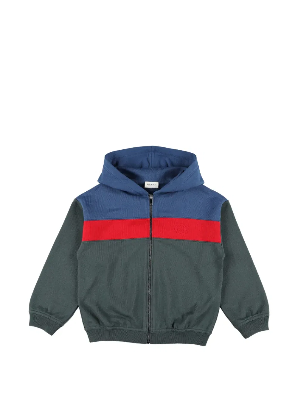 Худи с капюшоном Gucci Kids, цвет Petrol Blue