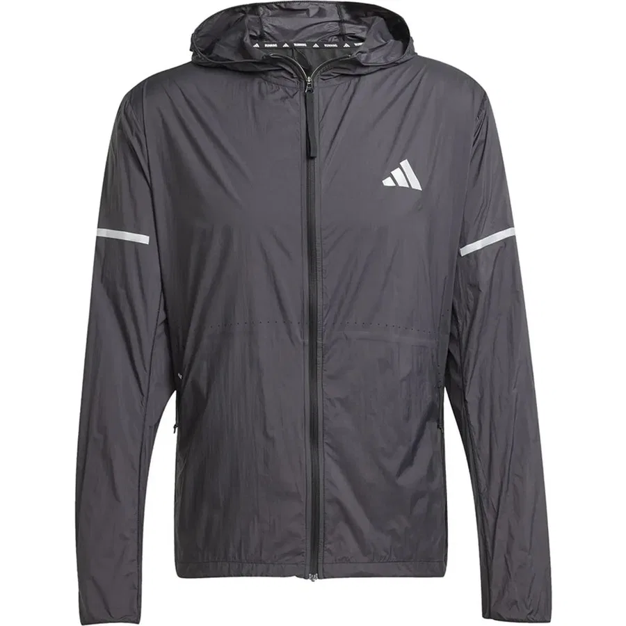 Мужская ветровка-дождевик с капюшоном и UV-защитой adidas Ult Uv, Черный — фото 2