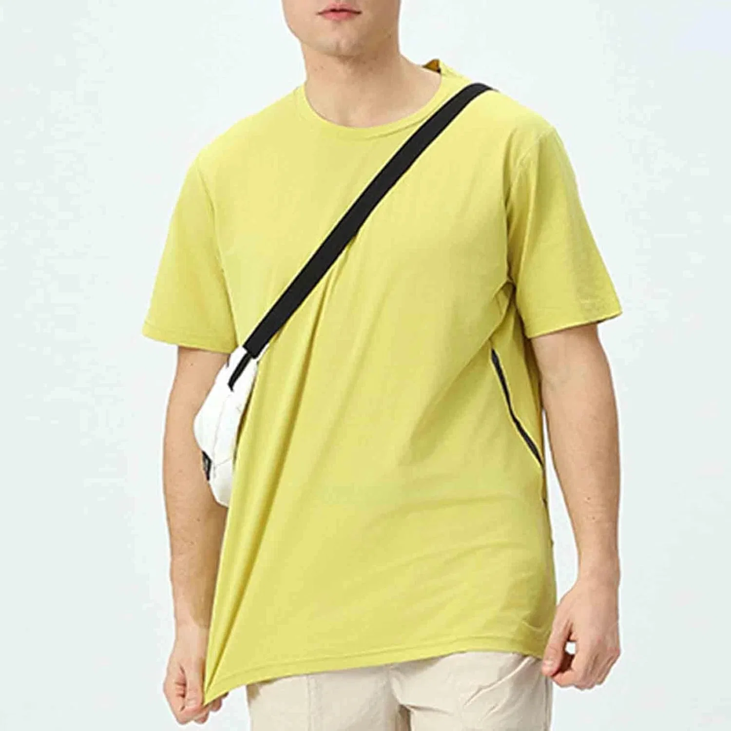 Мужская спортивная футболка для бега Athletic Running, Yellow-02 — фото 3