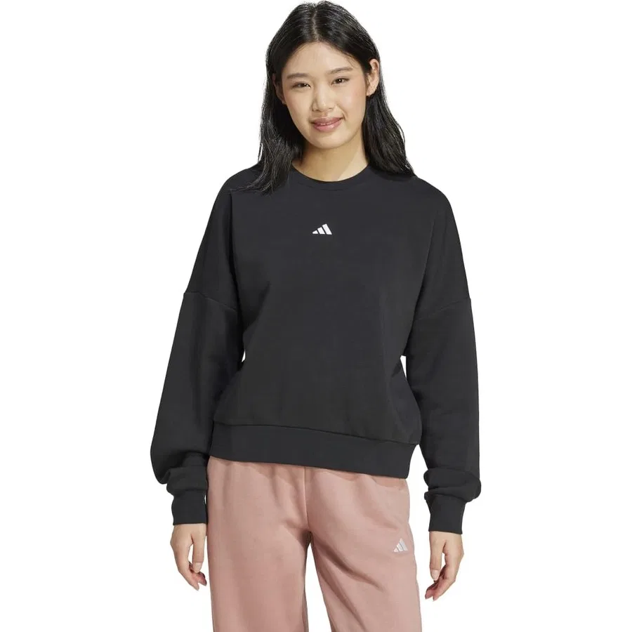 Женский спортивный свитшот с длинным рукавом Essentials Small Logo Feelcozy adidas, Черно-белый