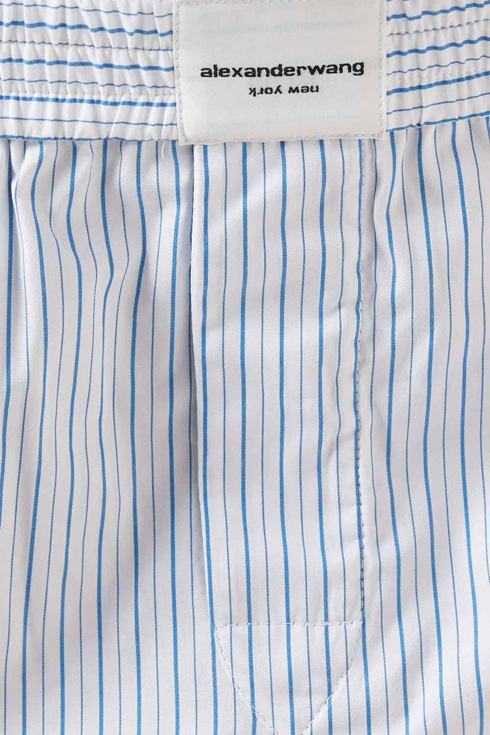 Юбка-шорты мини в полоску из хлопка Stripe Mini Boxer Skort Alexander Wang — фото 4