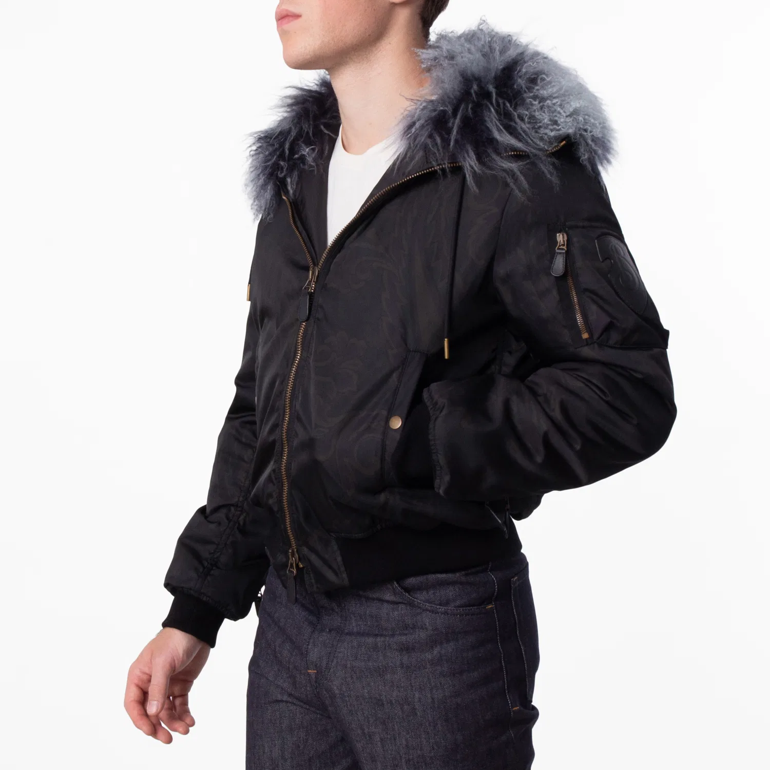 Куртка-бомбер из нейлона с узором Paisley Paisley Nylon Bomber Jacket Burberry, Shadow Ip Pattern