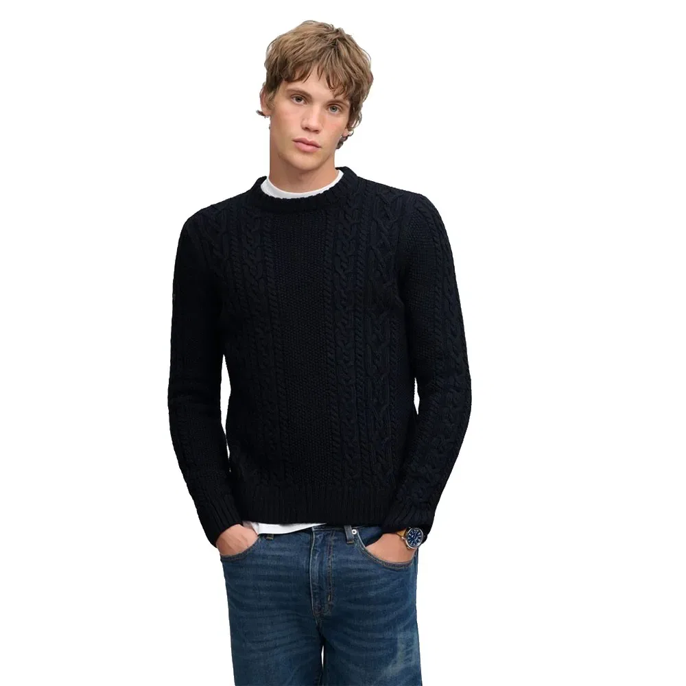 Мужской свитер с косами Jacob Superdry, Blue